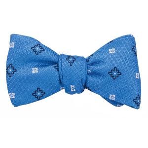 NEW R. HANAUER men's joro medallions bowtie in cobalt